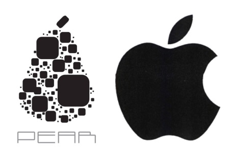 apple and pear logos